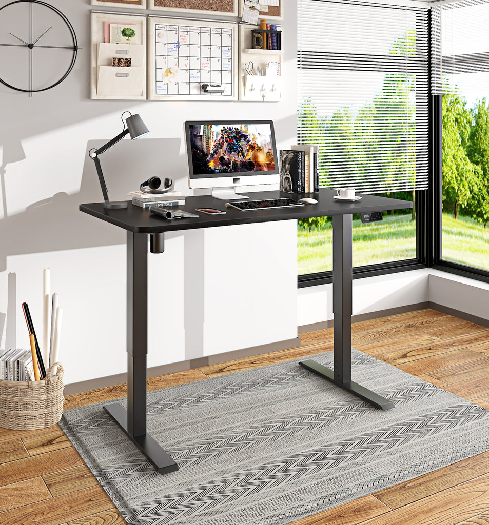 MAIDeSITe Adjustable Height Electric Standing Desk 48 x 24 inch Black